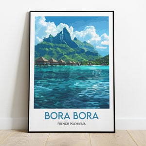 Bora Bora Poster, Französisch-Polynesien Rahmen, Bora Bora Rahmen, Französisch-Polynesien Druck