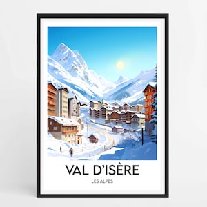 Val d&#39;Isère-Plakat | Val d&#39;Isère Reiseplakat | Abbildung Val d&#39;Isère | Frankreich-Plakat