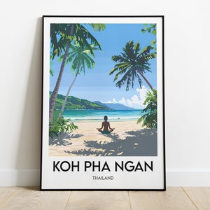 Koh Pha Ngan poster - frame - print - travel poster - Thailand poster