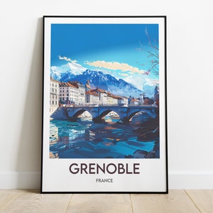 Grenoble, Frankreich, Poster, Reisesouvenir, Stadt Grenoble