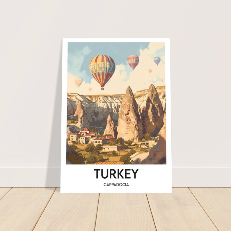 Turkey Poster Turkey Travel Poster Interior Decoration Cappadocia ...