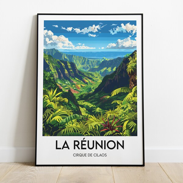 La Réunion, Cirque de Cilaos | Travel poster | Travel print | Travel Gift