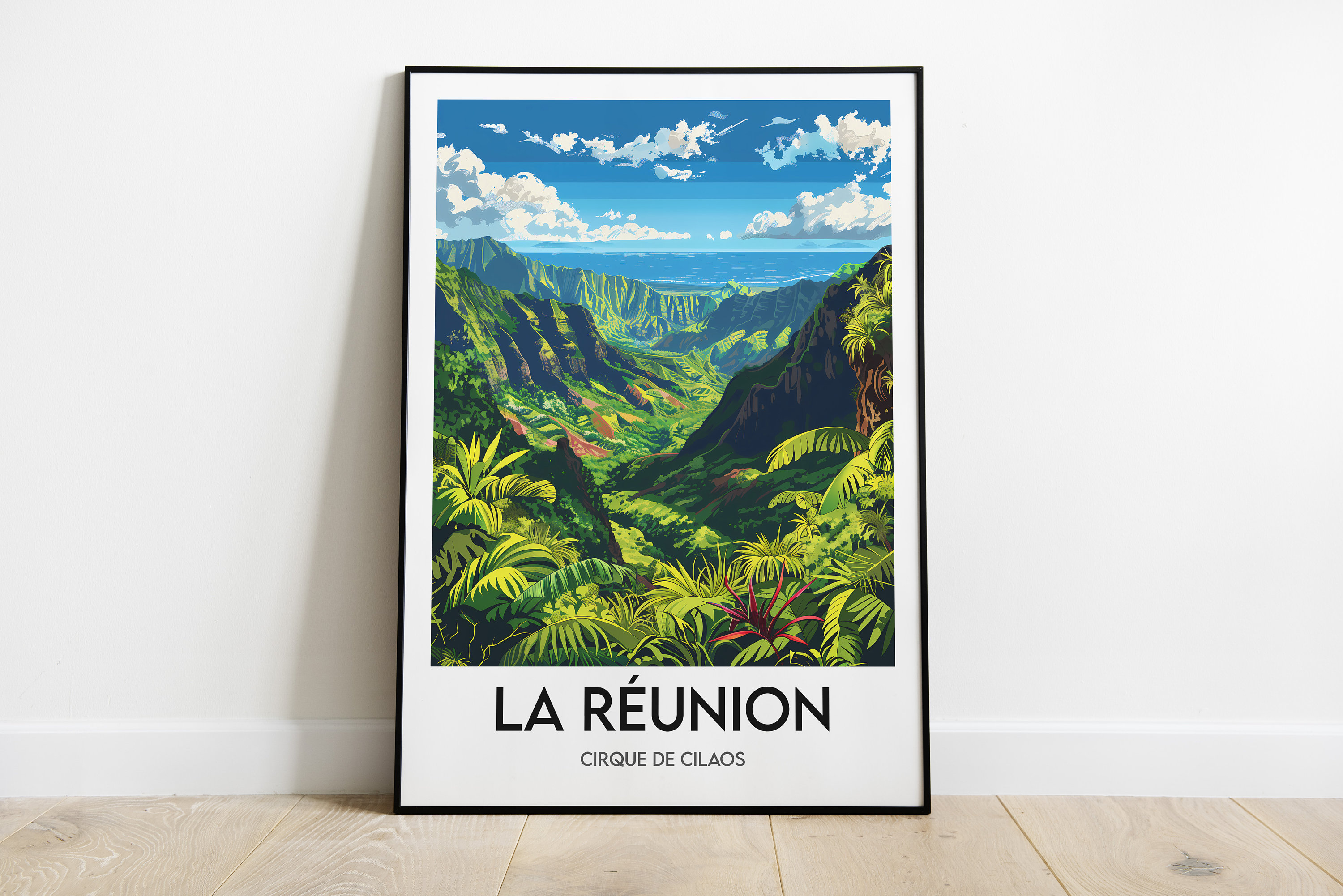 Reunion Island, Cirque de Cilaos | Travel poster | Travel print | Travel Gift