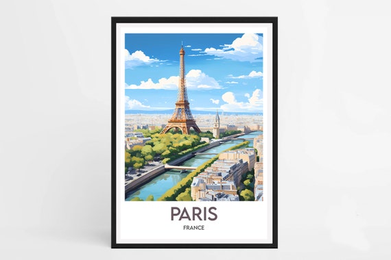 Affiche de Voyage Paris: Tour Eiffel Minimaliste, Noir et Blanc