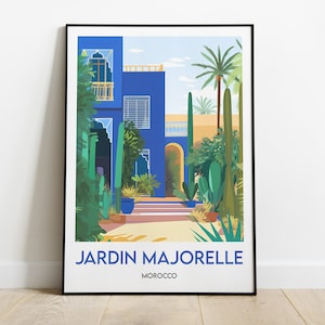 Majorelle Garten, Marokko, Poster, Reisedruck, Marrakesch