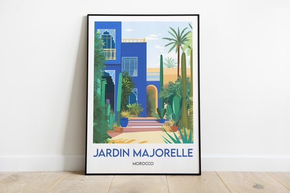 Jardin Majorelle, Morocco, Poster, Travel Print, Marrakech