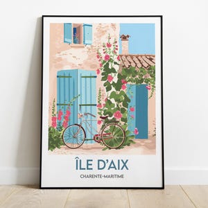 Cartaz da Ilha de Aix, cartaz, ilustração, Charente-Maritime, Fort-Boyard