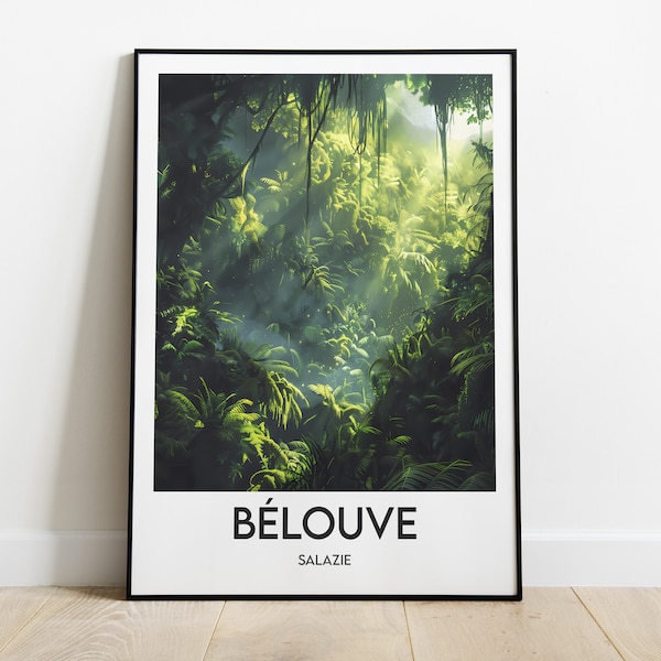 Bélouve, Salazie, La Réunion, Artwork poster print, Wall Art, Home Décor