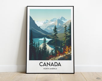 Kanada-Reiseposter, Naturlandschaften, Abenteuer (Druck oder Datei)
