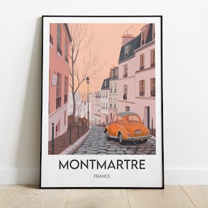 Montmartre poster - illustration - France wall art - Home decor - ready-to-hang