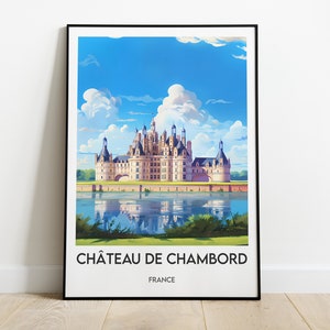 Château de Chambord - Poster minimalista - Decorazione d'interni - Illustrazione del Château de Chambord