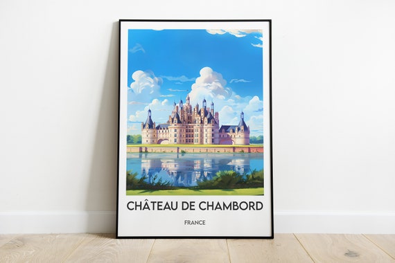 affiche château de chambord - style simple et élégant