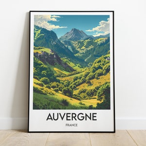 Auvergne Poster - Auvergne Travel Poster - France Poster - Auvergne Wall Decor