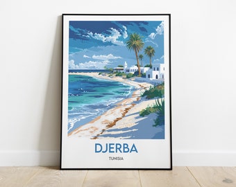 Poster di Djerba - Poster della Tunisia - Ricordo della Tunisia