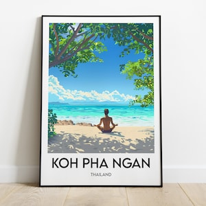 Koh Pha Ngan poster - frame - print - travel poster - Thailand