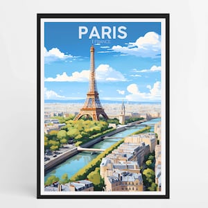 PARIS POSTER - Minimalistisches Reiseposter - Wohndeko - Frankreich Poster - Paris - Eiffelturm