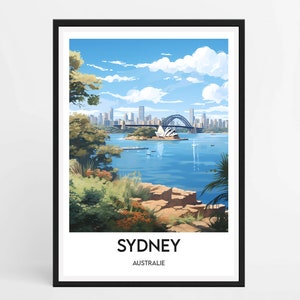 POSTER DI SYDNEY - Poster di viaggio minimalista - Arredamento per la casa - Poster di Sydney Australia