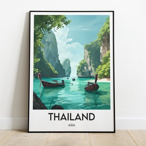 Póster de Tailandia - Póster de viaje a Tailandia - Decoración del hogar