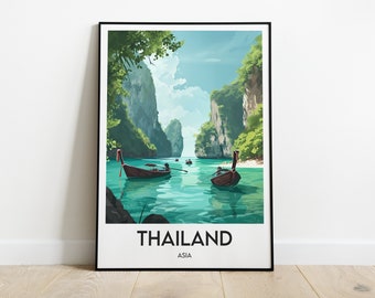 Thailand Poster - Thailand Travel Poster - Home Decor