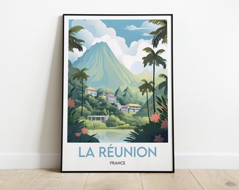 Poster Reunion Island, France, Piton de la Fournaise, Poster