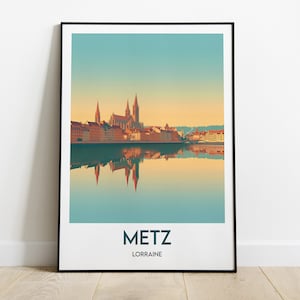 Poster Metz | Affiche Metz | Affiche de ville | Poster France | Art