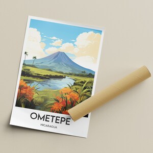 Ometepe Nicaragua Poster: Künstlerische Illustration - Reisedekoration Bild 6
