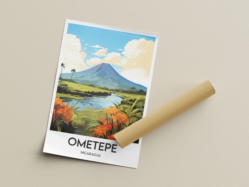Ometepe Nicaragua Poster: Künstlerische Illustration - Reisedekoration Bild 6