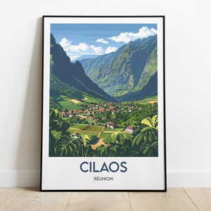 Cilaos, décoration murale, cadeau, affiche poster, impression de voyage île de la Réunion