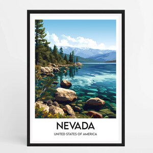 Nevada Poster - Nevada Travel Poster - Tourism Poster - Home Decor - United States Poster