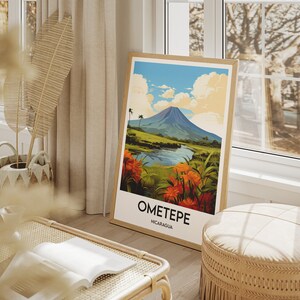 Ometepe Nicaragua Poster: Künstlerische Illustration - Reisedekoration Bild 3