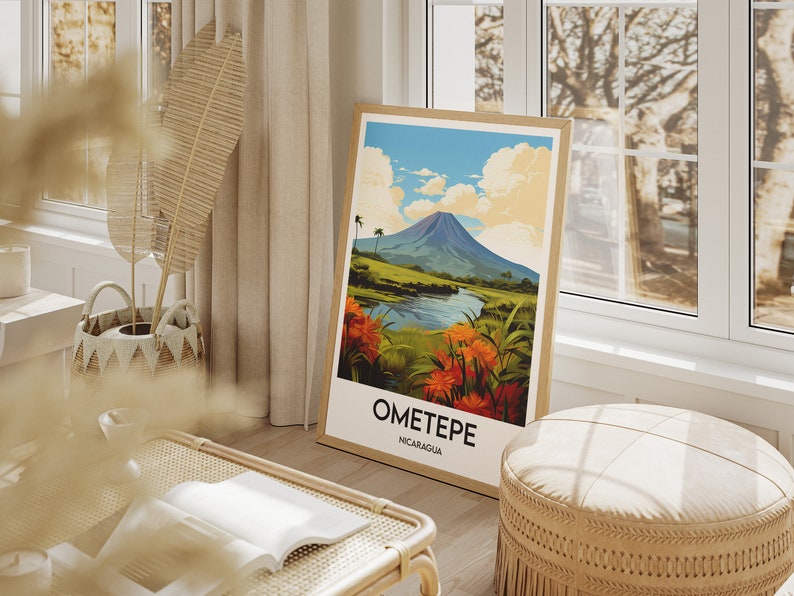 Ometepe Nicaragua Poster: Künstlerische Illustration - Reisedekoration Bild 3