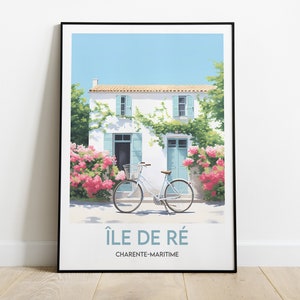Isla de Ré, Charente-Maritime, Cartel, Ilustración de la Isla de Ré