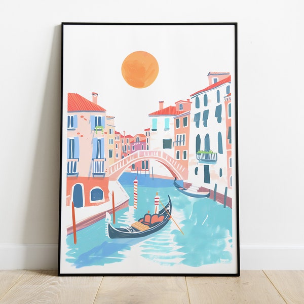 Venice Art Print, Travel Poster, Travel Gift, Wedding Gift, Venezia Italy Print