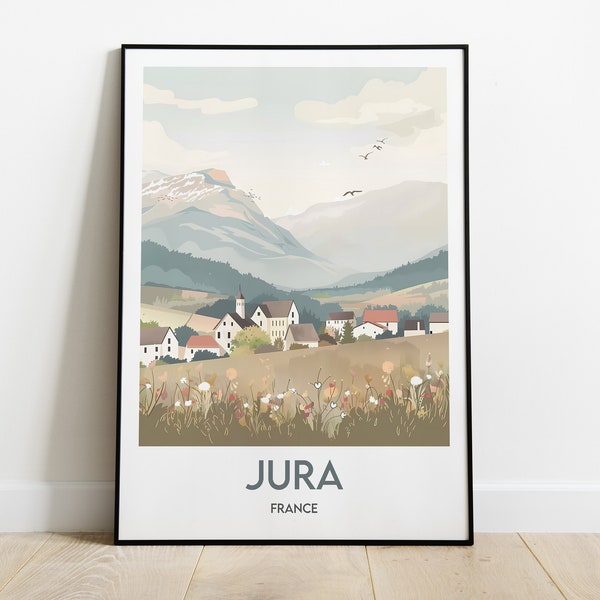 Poster Jura - Région de France - Affiche de voyage - Illustration - Affiche décorative