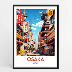 OSAKA POSTER - Minimalist Travel Poster - Home Decor - Japan Poster - Osaka