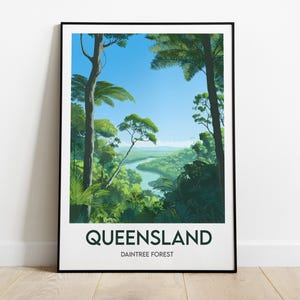 Queensland Daintree Forest-Plakat | tropischer Regenwald-Wandkunstdruck | digitaler Download Reisedekor