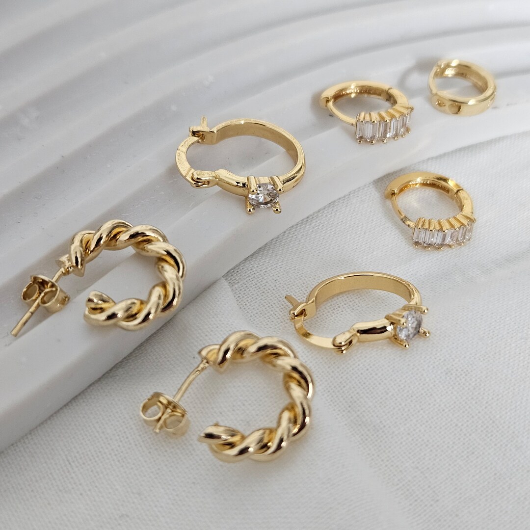 Thick huggie hoops Clearance