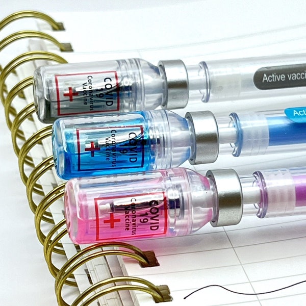 Unique Fake Vaccine Pen | Novelty Gel Pen with Humorous Medical Theme - Perfect Gift for Doctors, Nurses | QTY: 1 pen