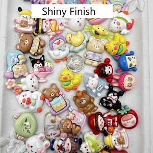 Flatback Charms Animal, Character and People Charm Mix | Glossy or Matte Assorted Mix Flat Back Charms | Resin Cabochons | QTY: 10/20 pieces