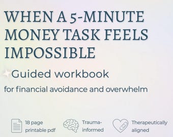 Cuaderno de trabajo para la ansiedad financiera: Guía imprimible para afrontar el agobio financiero, evitar problemas y gestionar el dinero.