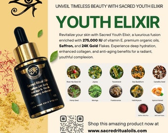 Youth Elixir with Saffron & 24K Gold - Premium Botanical Blend