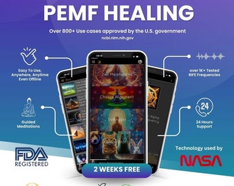 PeMF Healing & Meditation Mobile Application (Free) Android / Apple / Desktop with 1 YEAR Subscription