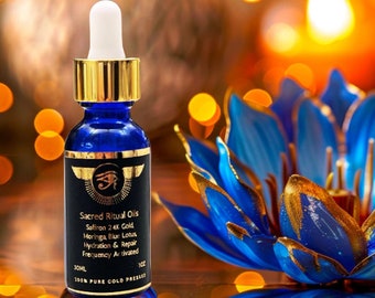 Ultra Potency Blue Lotus 20 X Nymphaea Caerulea Extract with Moringa & Saffron • Sleep • Third eye • Meditation • Lucid Dream