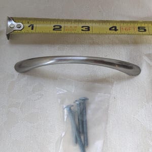 Drawer Pull Tapered Bow Nickle Cabinet handle 3 3/4 " center to center Lot of 2