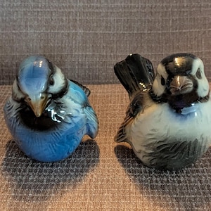 Goebel Bluebird and Sparrow Figurines CV73 and CV74West Germany 3"x4"