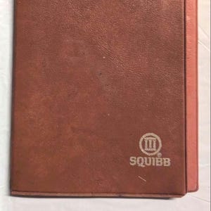 Vintage Squibb Pharmaceuticals Vinyl Executive Airline Ticket Jacket 8.5"