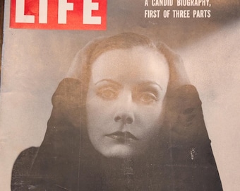 Revista Life The Great Garbo 10 de enero de 1955 Greta Garbo en 1928 por Steichen