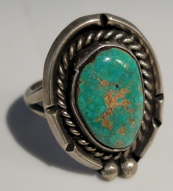 Turquoise and Silver Ring - image 1