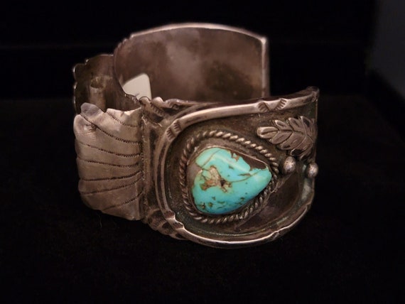 Watchband with Turquoise Nugget on Each Side - image 3