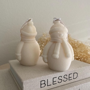 Snowman Candle | Christmas Candle | Winter Candle | Soy Wax Candle | Winter Home Décor